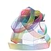 MOLSHINE 50yd x 1 inch Rainbow Organza Ribbon,Shimmer Sheer Iridescent Colors Ribbons,Chiffon Fabric- (Deep Rainbow) (1