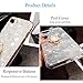 WATACHE Design for 8 Plus/7 Plus Case,Seashell Pattern Soft TPU Shock-Absorption Crystal Bumper Case with Bling Diamond 360 Degree Rotating Ring Grip Holder Kickstand for 8/7 Plus(White)