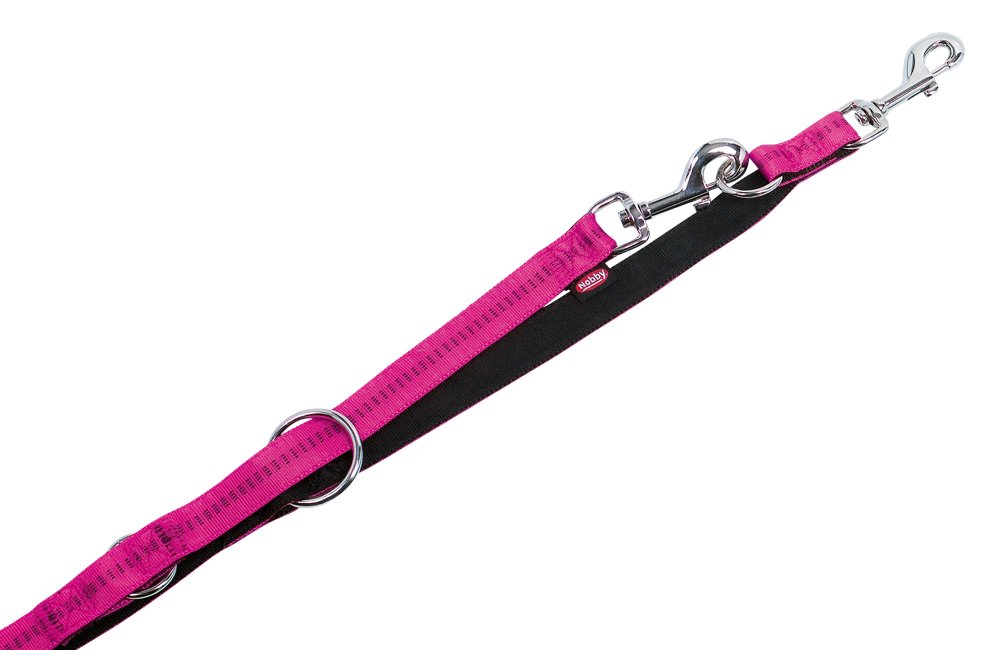 Nobby Soft Grip Adjustable Dog Leash, 200 cm/25 mm, Purple/Black — image 1