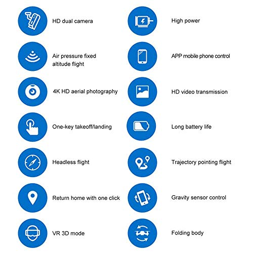 E58 Pro Drohne mit Kamera 4K/1080P HD WiFi FPV RC Pocket Quadrocopter App-Steuerung Automatische Start/Landung… – Bild 5