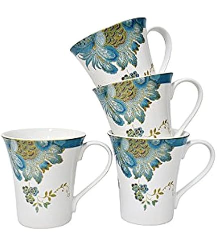 Amazon.com | 222 Fifth Eliza Teal Extra Large 24 Ounce Jumbo Mug: Coffee  Cups & Mugs