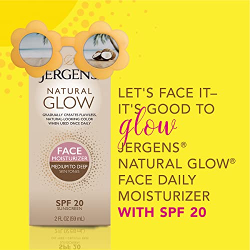 Jergens Natural Glow Self Tanner Face Moisturizer, SPF 20 Facial