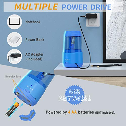 Electric Pencil Sharpener, Heavyduty Helical Blade to Fast Sharpen, Large Pencil Sharpener