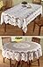 Collections Etc Classic Elegant White Floral Lace Tablecloth - Stand Alone or Layered Over Solid Color for Beautiful Accent, Round, 60In
