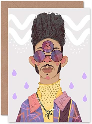 Musical Icon Prince Symbol Rain Greeting Card With Envelope Inside Premium Quality