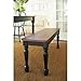 Better Homes and Gardens Autumn Lane Farmhouse Bench, Black and Oak