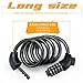 Go Pal L01 Bike Lock 4 Feet Basic Self Coiling Bicycle Cable Lock 5-Digit Combination Lock core with Complimentary Mounting Bracket, Black