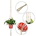 6 Sets Swag Ceiling Hooks Steel Screws Bolts and Toggle Wings with 2 Pieces Large Flower Pot Hanger Basket Holder for Ceiling Hanging Decorations(White)