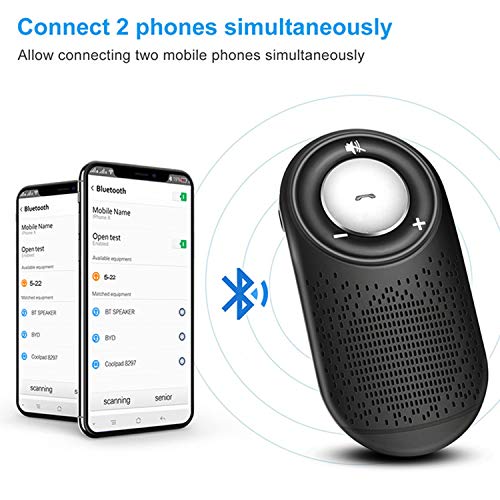 image for WEEQLO Bluetooth Hand-Free car Speaker kit,Wireless car Speakerphone f