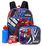 Spider-Man 5-Piece Backpack Set - red/black, one size
