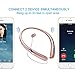 Bluetooth Headphones Bluenin Neckband Retractable Wireless Headphones Sports Sweatproof Earbuds Noise Cancelling Earphone w/Mic for Cellphones (rose gold)