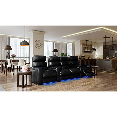 Dream HR Octane Seating Home Theater Seats Black Top Grain