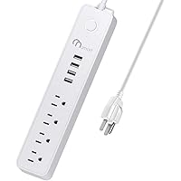 ONSMART USB Surge Protector Power Strip, 4 Multi Outlets with 4 USB Charging Ports, 3.4A Total Output-600J Surge…