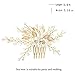Unicra Wedding Leaf Decorative Hair Comb Bridal Hair Accessories with Pure Bead for Brides and Bridesmaids (Gold)