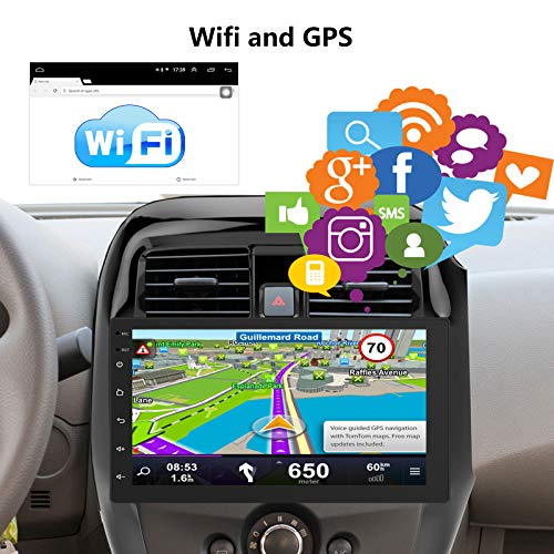 Podofo single double din android car stereo con gps bluetooth su