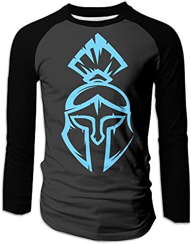 Men's Handsome and Brave Spartan Warrior Long Sleeve Raglan T-Shirt