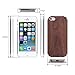 iCASEIT iPhone SE 5s 5 Wood Case - Handmade Premium Quality Genuinely Natural & Unique wooden Cover - Walnut / Clear