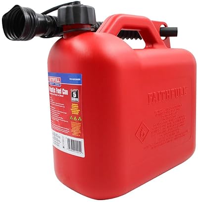 Faithfull 5 Litre Plastic Fuel Can Red UN 16 1558 23