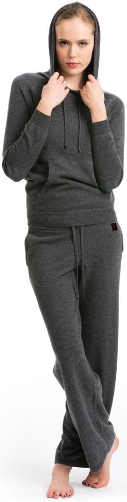 women Lounge Pants - 100% Cashmere Drawstring,Side Pockets, Breathable Comfi & Classy