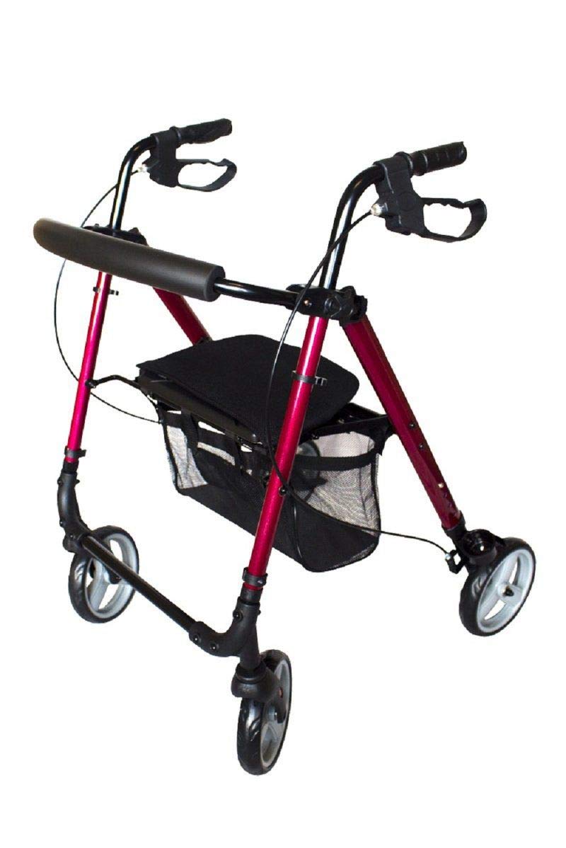 Antar AT51112R Ultra Light Rollator 6.40 kg, Red