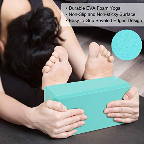 oscaurt-Yoga-Block-2-Pack-with-StrapHigh-Density-EVA-Foam-Yoga-Block-Brick-with-Elastic-Stretch-Strap-with-11-Loops-for-Yoga-Physical-Therapy-Dance-and-Pilates
