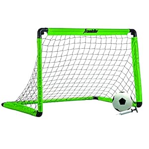 Franklin Sports Kids Mini Soccer Goal Set – Backyard/Indoor Mini Net and Ball Set with Pump – Portable Folding Youth…