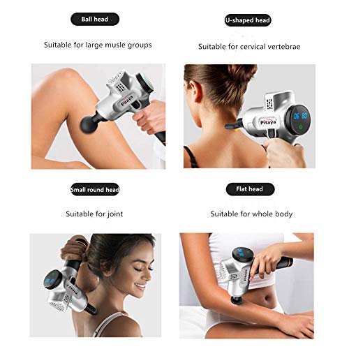 Massage Gun Handheld Deep Tissue Muscle Massager Portable Profession Massager For Muscle Aches Recovery and Fitness Relax With 6 Adjustable Speed and 4 Attachments