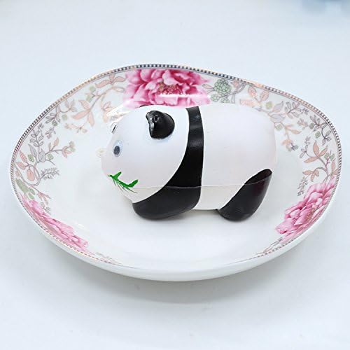 Squishy Decompression Toy, 2PCS PU 9.6CM Panda Squeeze Toys For Gift Decorative or Stress Relief (Black)