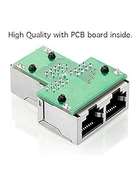 besyee Puerto Hembra a hembra adaptador de red 1 A 2 RJ45 hembra Cat 5 CAT 6 LAN Ethernet Socket Adaptador de conector