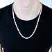 Solid Sterling Silver 3.6mm Round Box Heavy Chain Necklace, 20