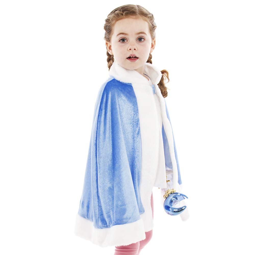 PRETEND TO BEE Queen/Princess LED Light Up Cape Dress Up Costume for Kids, Blue, 3-7 Years
