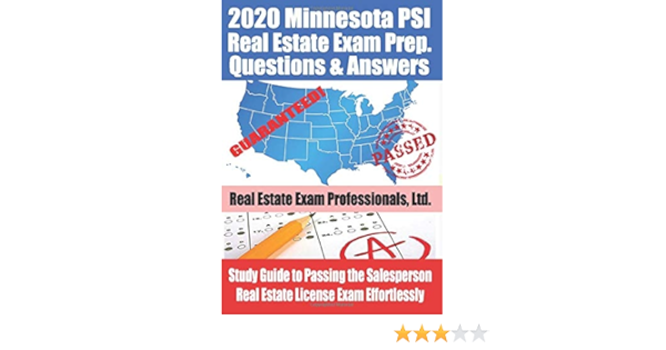 2020 Minnesota Psi Real Estate Exam Prep Questions And Answers Study Guide To Passing The Salesperson Real Estate License Exam Effortlessly Real Estate Exam Professionals Ltd Fun Science Group 9798608326004 Amazon Com Books