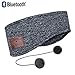 Bluetooth Headband,Azzker Bluetooth V5.0 Wireless Hands-Free Sleep Headphones Sports Headband with Detachable Ultra-Thin HD Stereo Speakers and Mic for Sleeping Yoga Calls Travel & Hiking-Gray