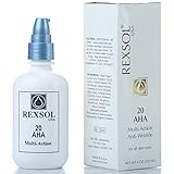 REXSOL 20 AHA Multi-action Anti-Wrinkle Cream | With Vitamin E, Algae Extract, Ginseng Extract, Calendula Extract, Caviar Extract | Diminishes appearance of fine lines & wrinkles. (120 ml / 4 fl oz)