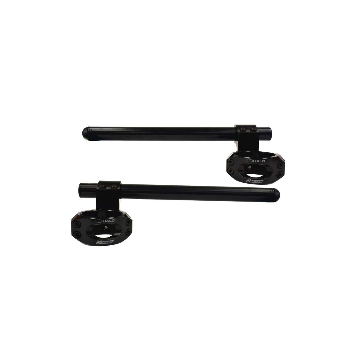 Driven Racing 08-12 Kawasaki EX250 Halo Riser Clip-Ons (37mm) (Black)