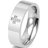 Jude Jewelers 6mm Stainless Steel Christian Cross Religious Wedding Band Statement Anniversary Ring