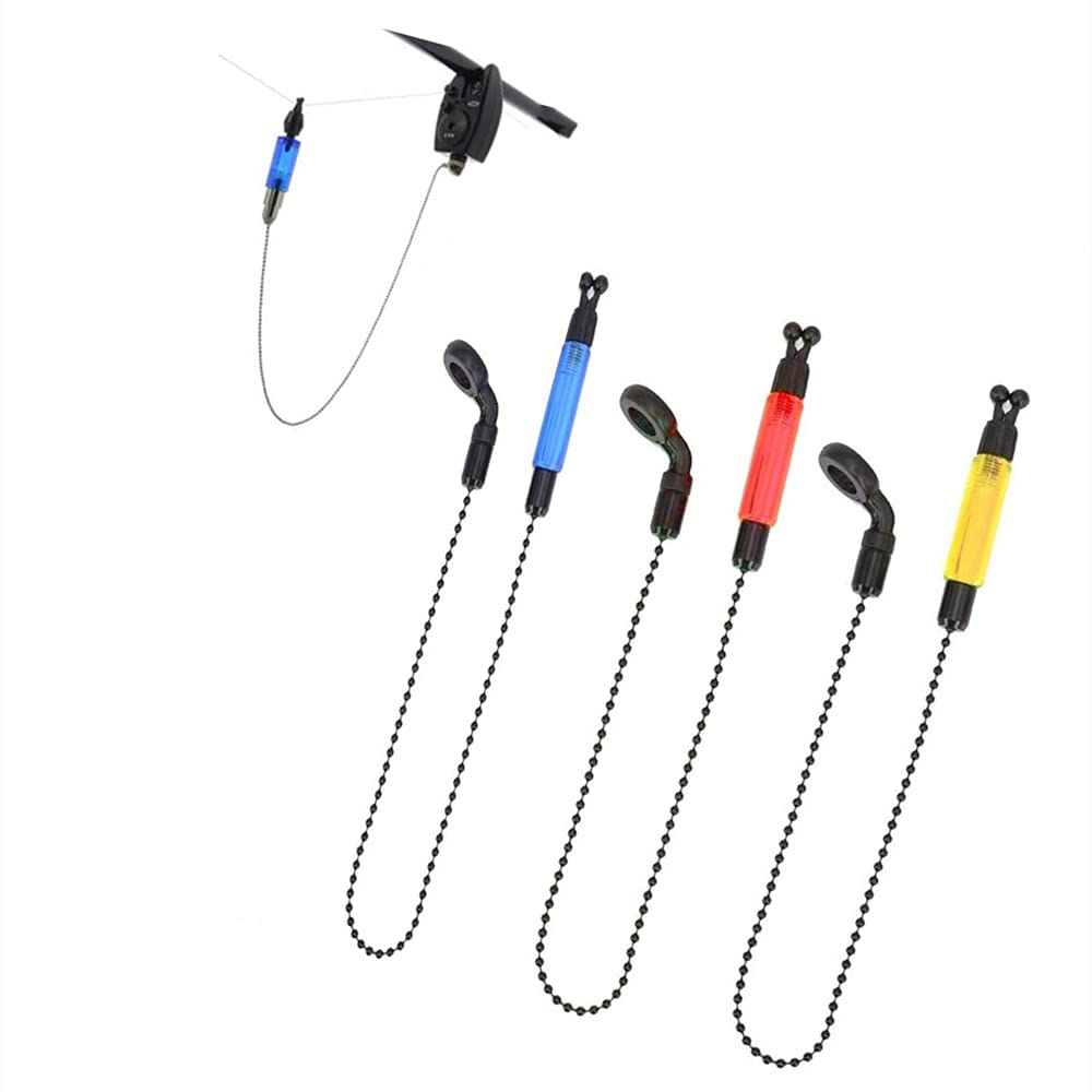 Bite Indicator 3 Pcs Light Fishing Alarms Portable Bobbins Hangers Alerter Light Rod Tackle Swinger Carp Practical Accessories Outdoor Rod IlluminatedCarp Fishing,Yellow,blue,red (19761119-24)
