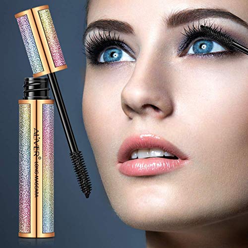 2 Pack Natural 4D Silk Fiber Lash Mascara, Lengthening and Thick, Long Lasting, Waterproof & Smudge-Proof, All Day Exquisitely, Full, Long, Thick, Smudge-Proof Eyelashes