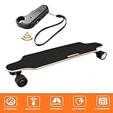 shaofu Electric Skateboard Youth Electric Longboard with Wireless Remote Control, 250W Motor, 20 MPH Top Speed, 10 Miles Range (US Stock) (Black)