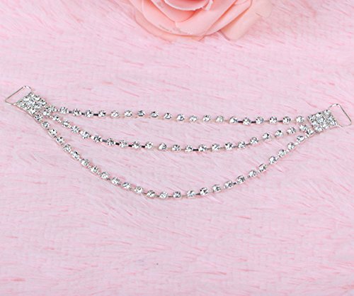 Tangpan (TM) Crystal Bikini Connector Shoes Buckles Pack of 2