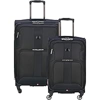 DELSEY Paris Sky Max 2.0 Softside Expandable Luggage with Spinner Wheels, Black, 2-Piece Set (21/25)