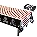 Juvale Pirate Tablecloth - 3-Pack, Black/Red/White, 54 x 108 in - Pirate Party Tablecloths & Disposable Plastic Table Covers