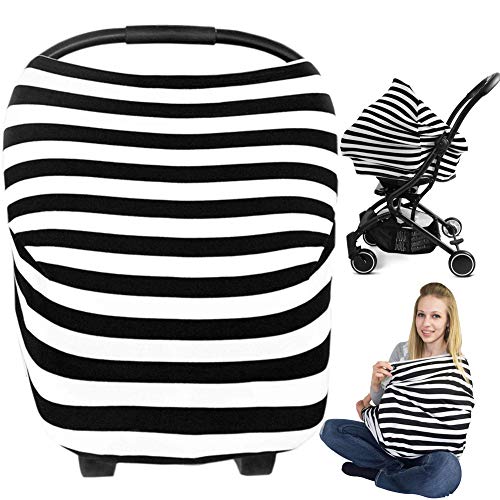 Nursing Breastfeeding Cover, Metplus Car Seat Covers for Babies Infant Carseat Canopy Baby Breast Feeding Cover Ups, All-in-1 for Stroller Shopping Cart Highchair Mom Infinity Scarf