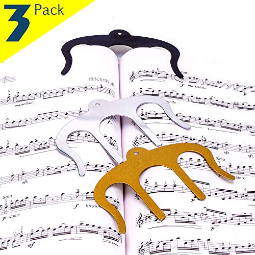 Music Book Clips-Metal Page Holders,Book Clip for Reading (Book Clip 3 Pack) - Thumbnail 6