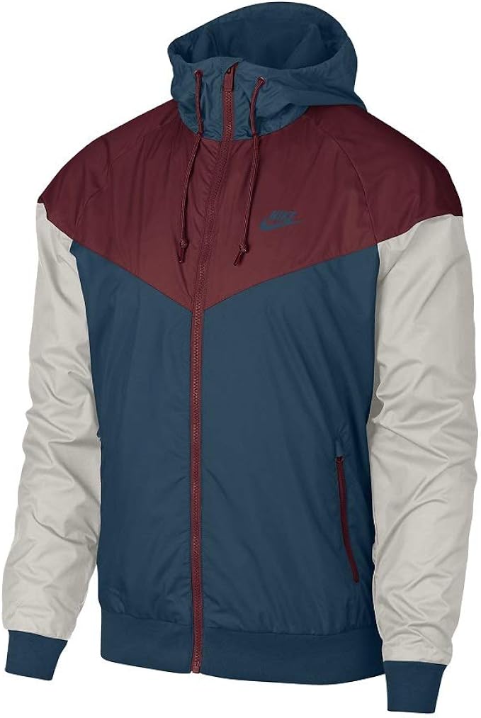 Amazon.com: Nike Sportswear Windrunner Jacket (Blue Force/Team Red/Light Bone, S): Clothing