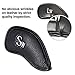 FINGER TEN Golf Iron Head Covers Value 10/12 Piece Set, Synthetic Leather Deluxe Club Headcover in Color Black Blue Red, Universal Fit Main Iron Clubs