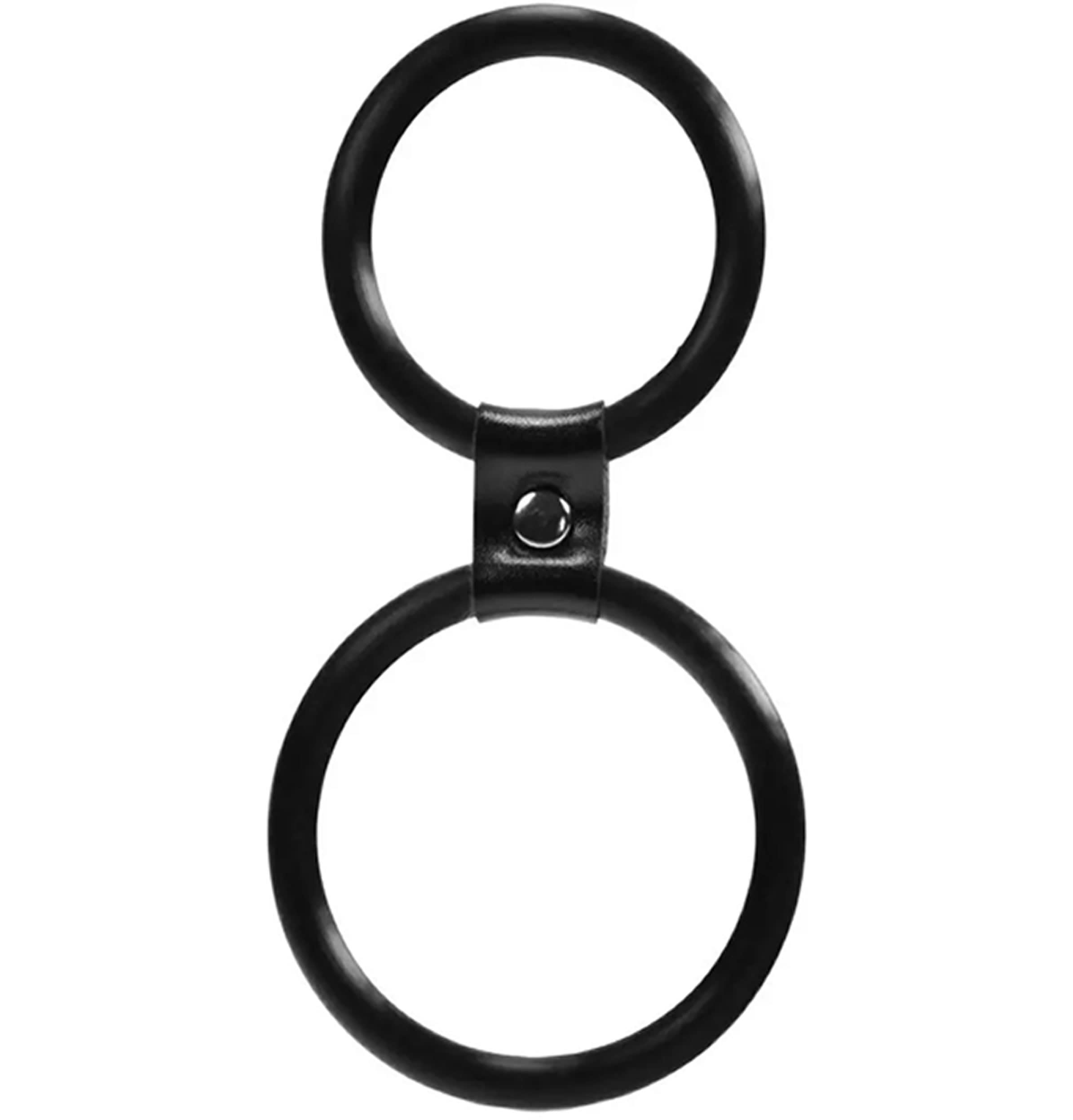 Me You Us Dual Rings Love Ring Black - Enhance Your Pleasure