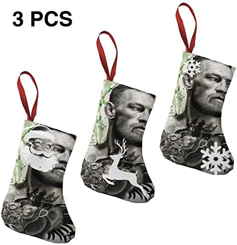 クリスマスの日の靴下 ソックス3個 クリスマスデコレーションソックス コナーマクレガーconor Mcgregor クリスマス ハロウィン 販売 激安特価品 プロモーション 家庭用 人気を高める 年次式 お祝いの雰囲気を加える ショッピングモール用