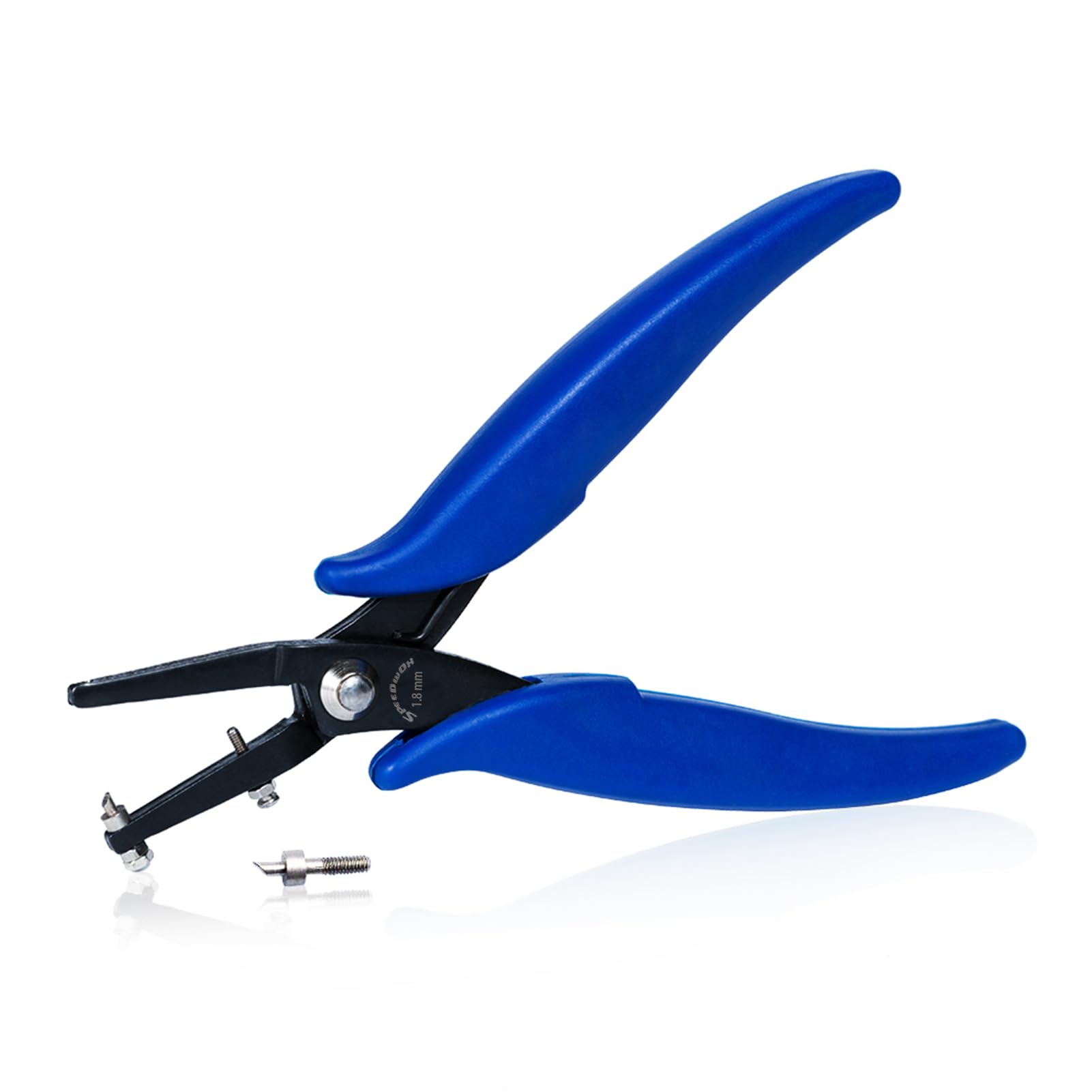 SPEEDWOX Metal Hole Punch Pliers for Jewelry 1.8 mm Diameter Round Hole Sheet Metal 0.5 mm Thick 6 Inches Precision Fine Pliers Jewelry Making Tool Craft Beading Hobby