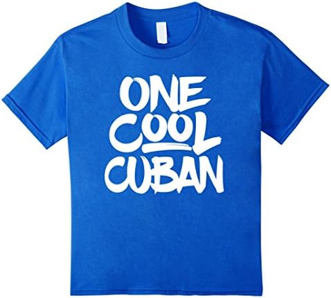 Kids One Cool Cuban T Shirt - Cuba Havana Pride Gift Tee 8 Royal Blue